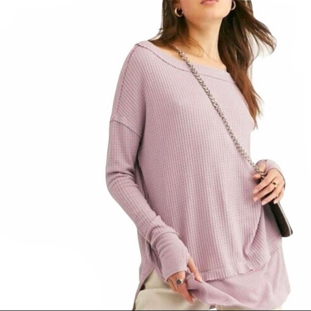 Free People We The Free North Shore Lilac Thermal Top Size X-Small